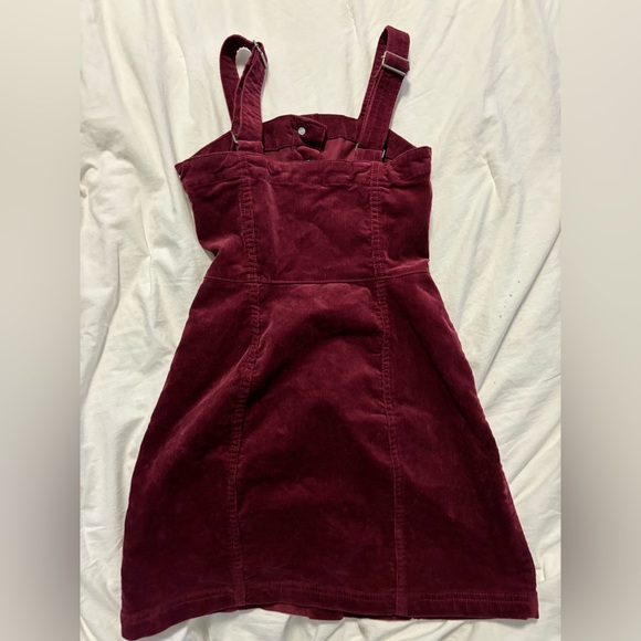Burgundy Overall Dress - Picture 4 of 4